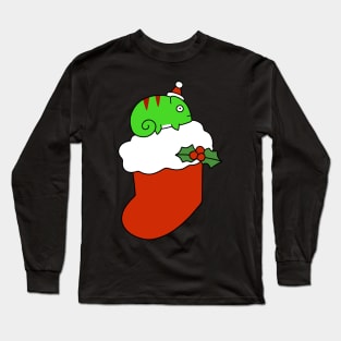 Christmas Stocking Chameleon Long Sleeve T-Shirt